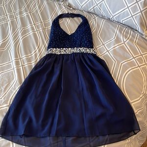 High low halter dress